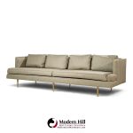 edward wormley for dunbar model 4907 mid century brass leg sofa