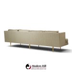 edward wormley for dunbar model 4907 mid century brass leg sofa
