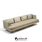edward wormley for dunbar model 4907 mid century brass leg sofa