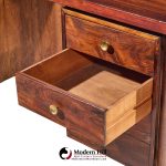 erik worts style mid century danish rosewood and brass executive desk