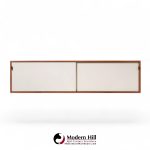 florence knoll 123 w-1 mid century walnut wall mount credenza