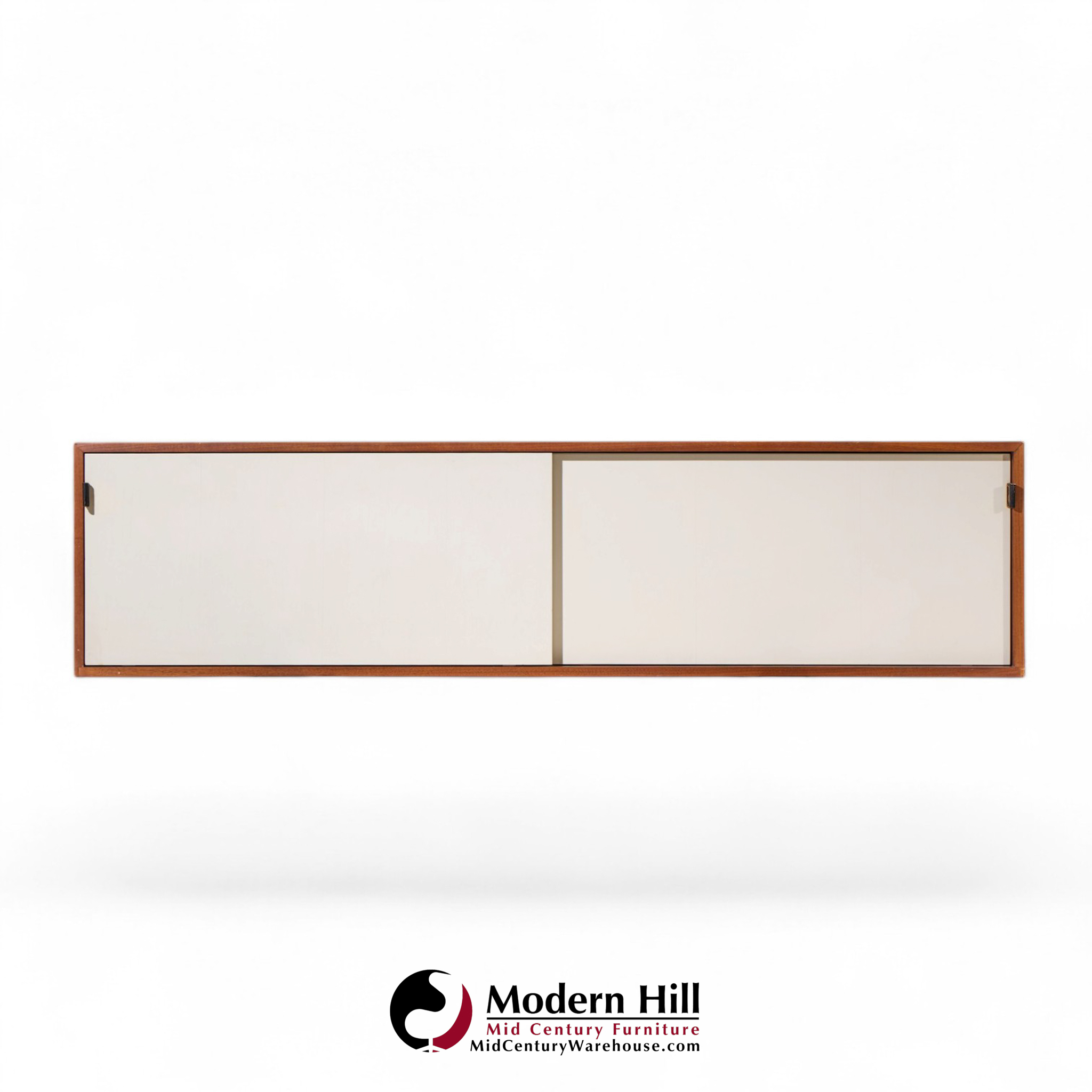 florence knoll 123 w-1 mid century walnut wall mount credenza