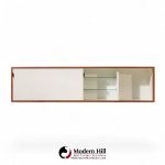 florence knoll 123 w-1 mid century walnut wall mount credenza