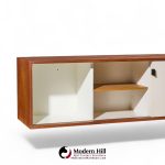 florence knoll 123 w-1 mid century walnut wall mount credenza
