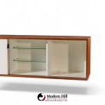 florence knoll 123 w-1 mid century walnut wall mount credenza