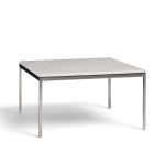 florence knoll mid century chrome and marble top coffee table