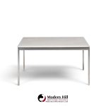 florence knoll mid century chrome and marble top coffee table