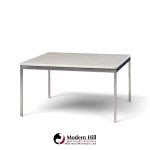 florence knoll mid century chrome and marble top coffee table
