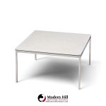florence knoll mid century chrome and marble top coffee table