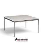florence knoll mid century chrome and marble top coffee table