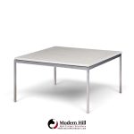 florence knoll mid century chrome and marble top coffee table