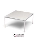 florence knoll mid century chrome and marble top coffee table