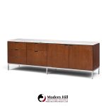 florence knoll mid century marble and chrome executive cabinet credenza