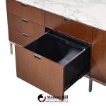 florence knoll mid century marble and chrome executive cabinet credenza
