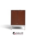 florence knoll mid century marble and chrome executive cabinet credenza