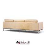 florence knoll mid century relaxed chrome sofa