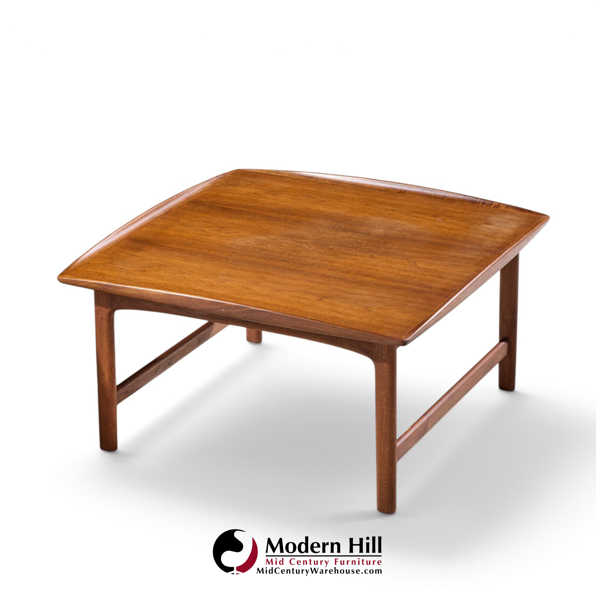 folke ohlsson for dux mid century swedish teak side end tables - pair