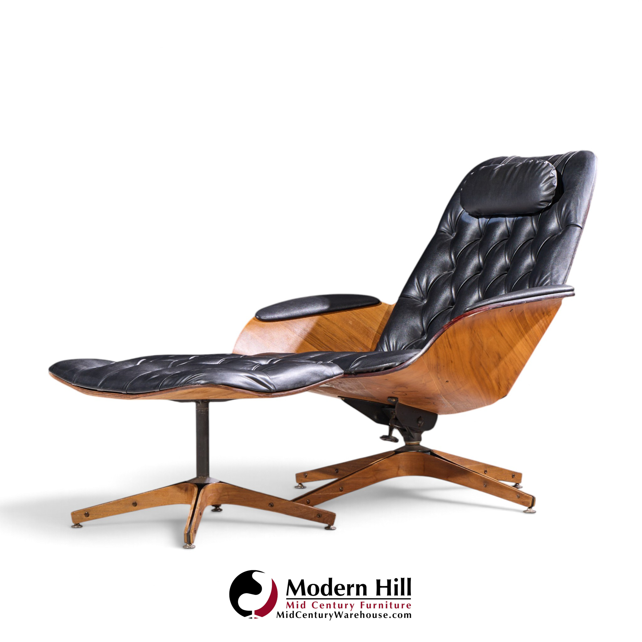 george mulhauser for plycraft mr chair mid century lounge chair and ottoman