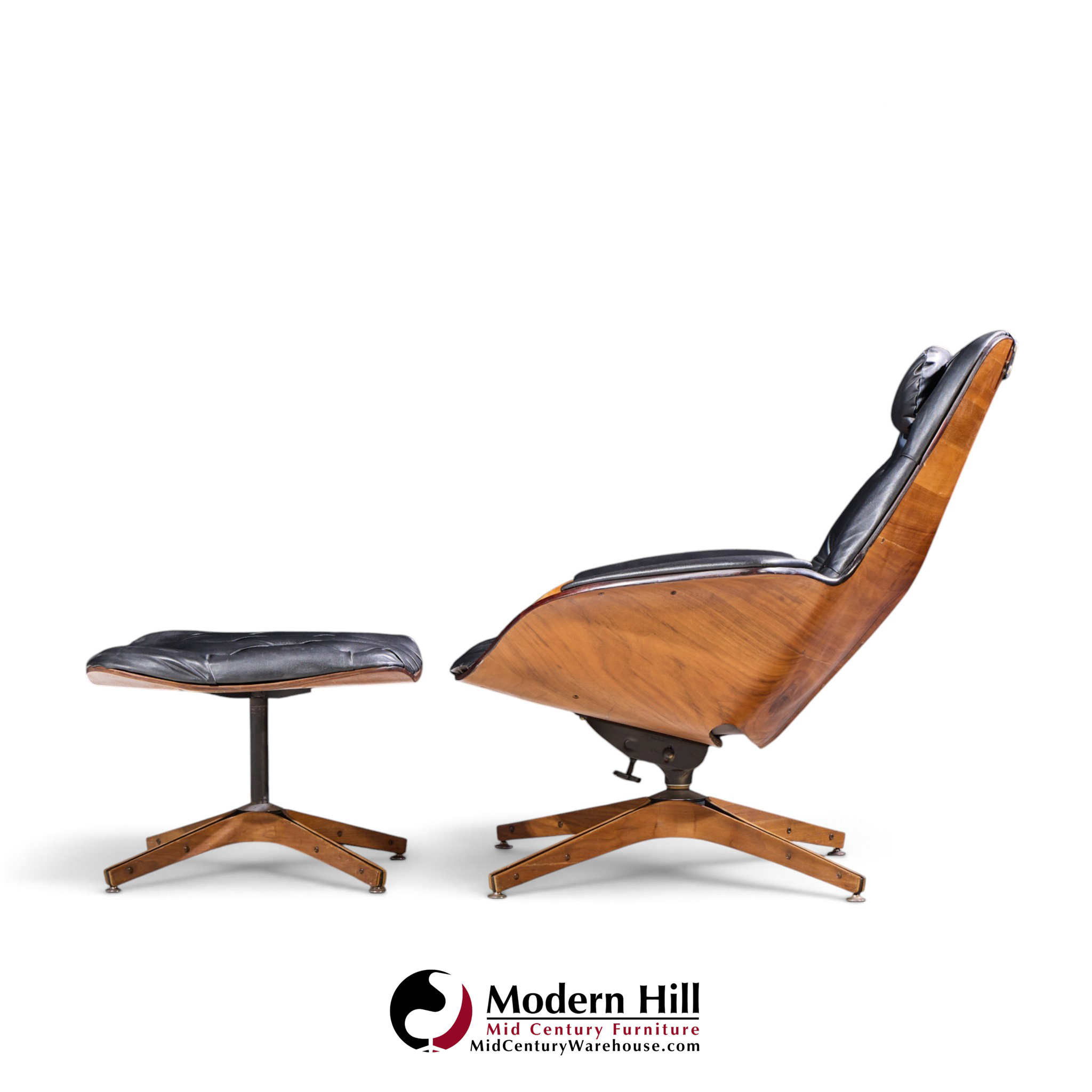 george mulhauser for plycraft mr chair mid century lounge chair and ottoman