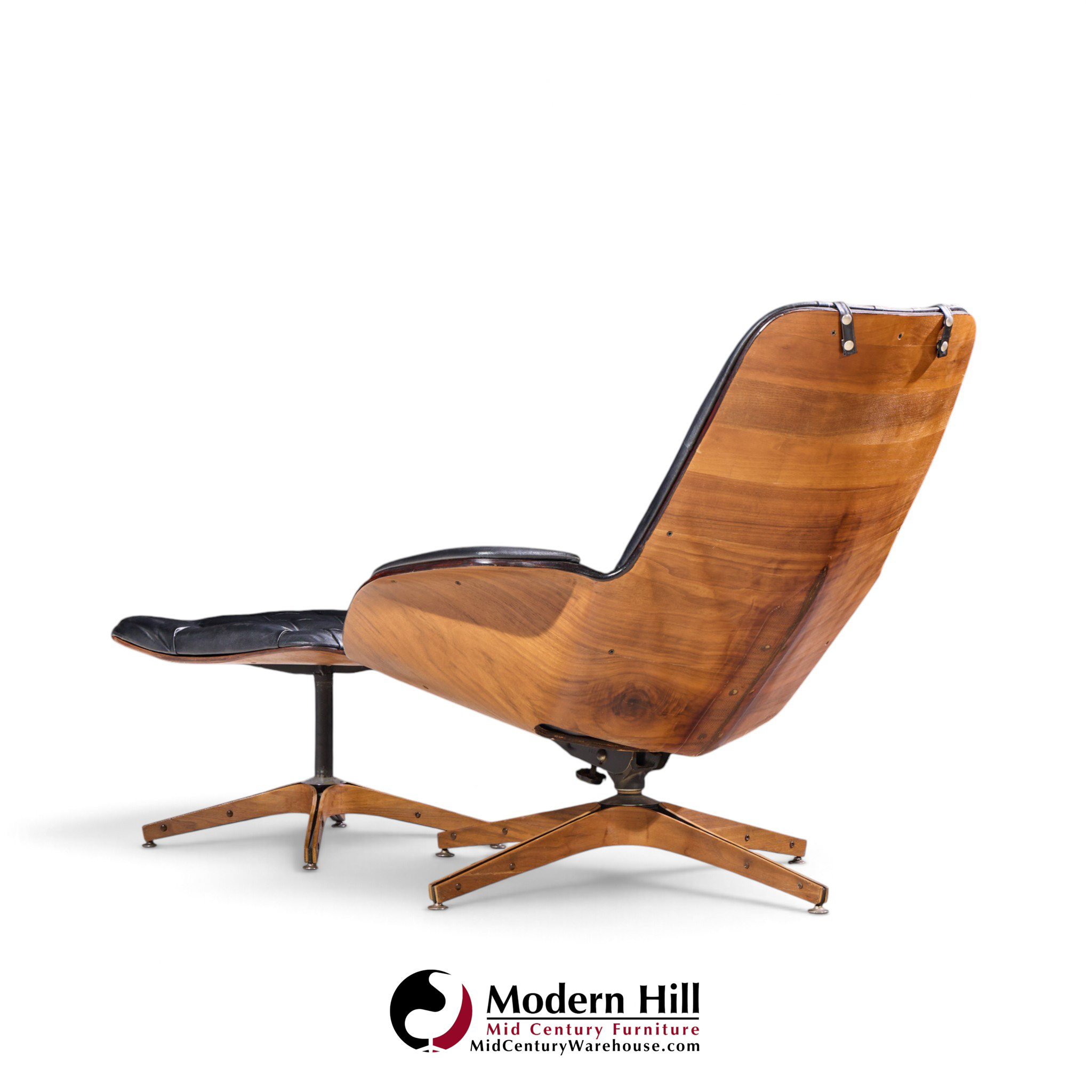 george mulhauser for plycraft mr chair mid century lounge chair and ottoman