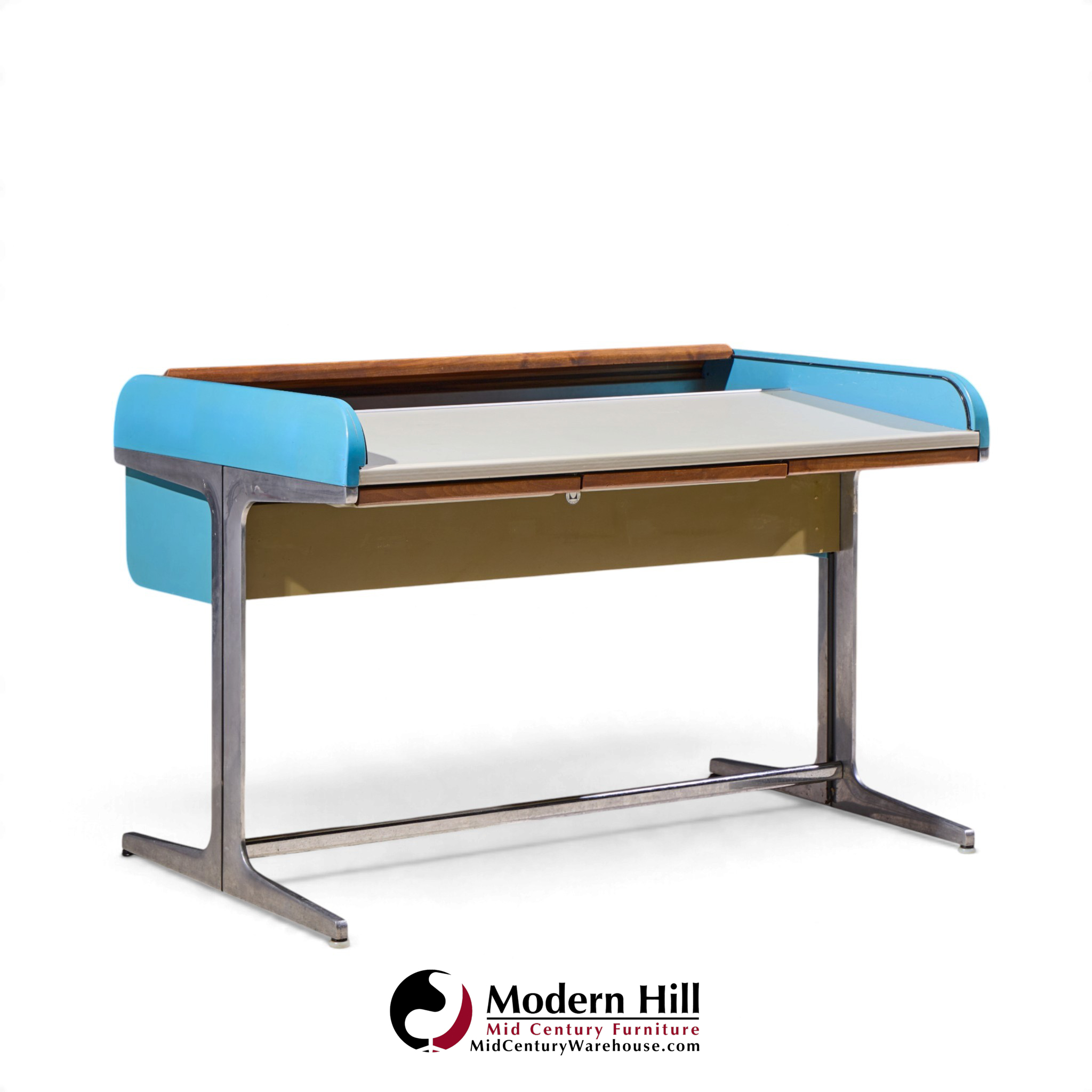 george nelson for herman miller action office mid century rolltop desk
