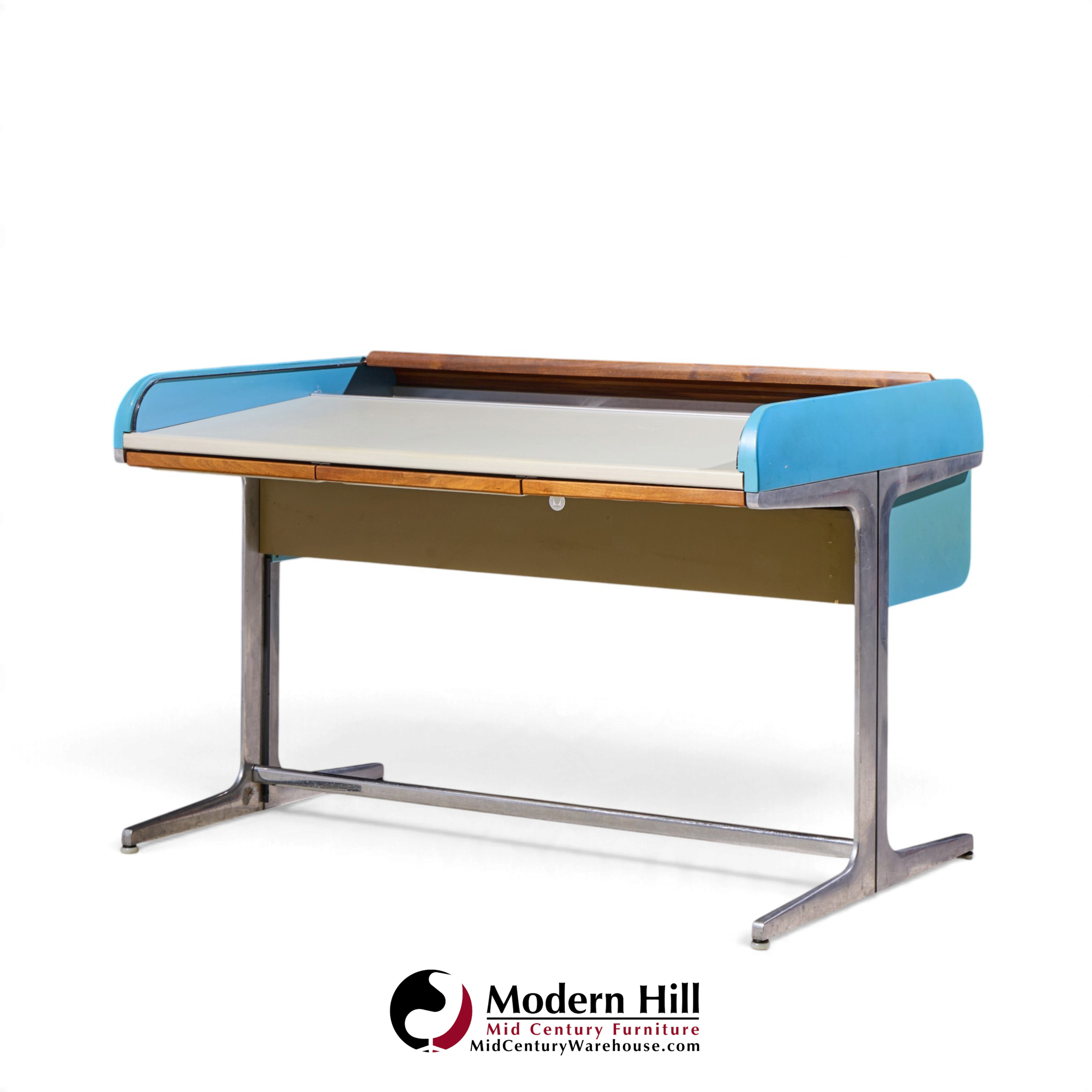 george nelson for herman miller action office mid century rolltop desk