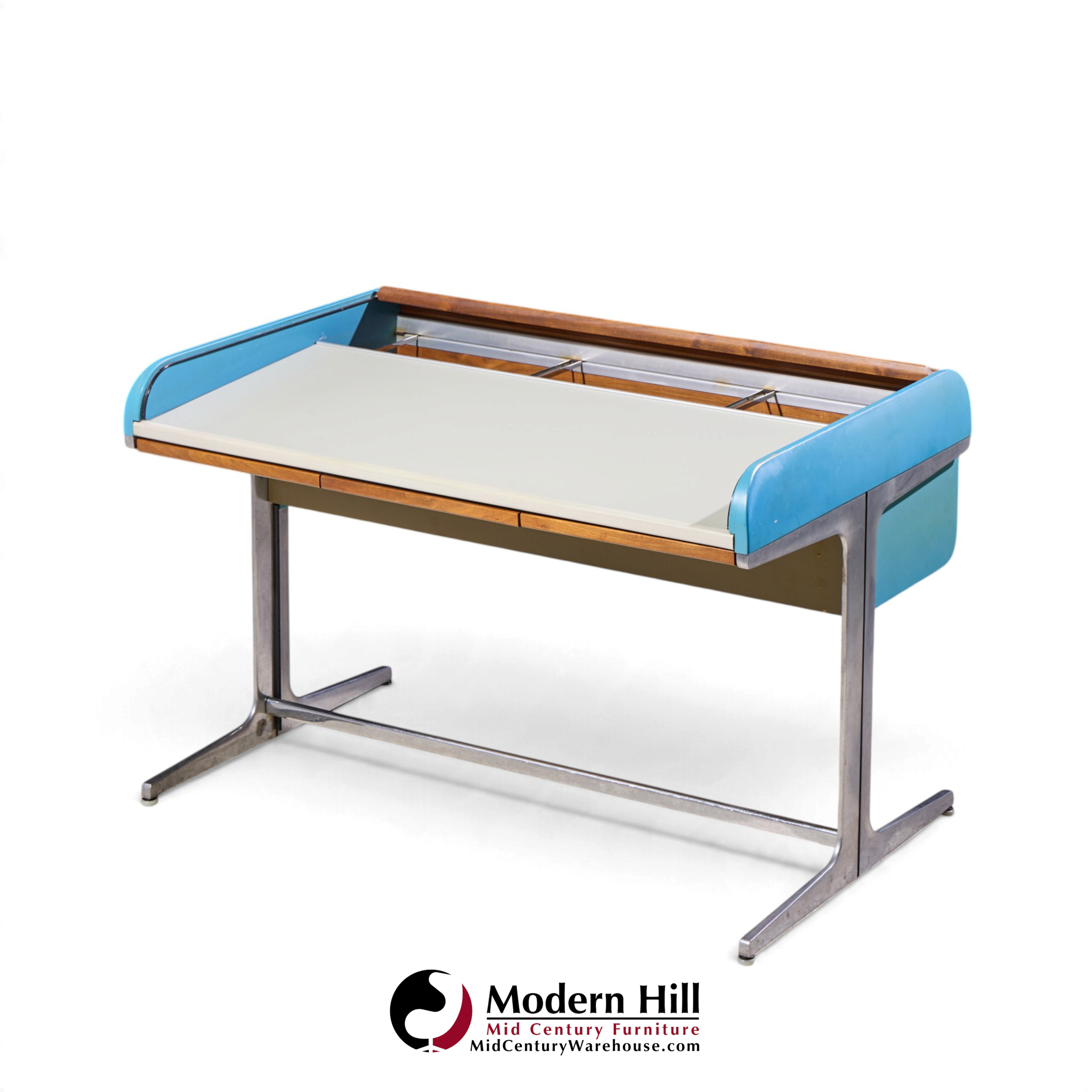 george nelson for herman miller action office mid century rolltop desk