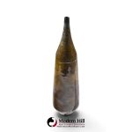 gertrud and otto natzler mid century dark cat's eye reduction fired glaze cylindrical tall bottle