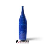 gertrud and otto natzler mid century lapis blue glaze cylindrical tall bottle