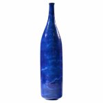 gertrud and otto natzler mid century lapis blue glaze cylindrical tall bottle