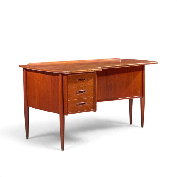 göran strand mid century swedish teak boomerang desk