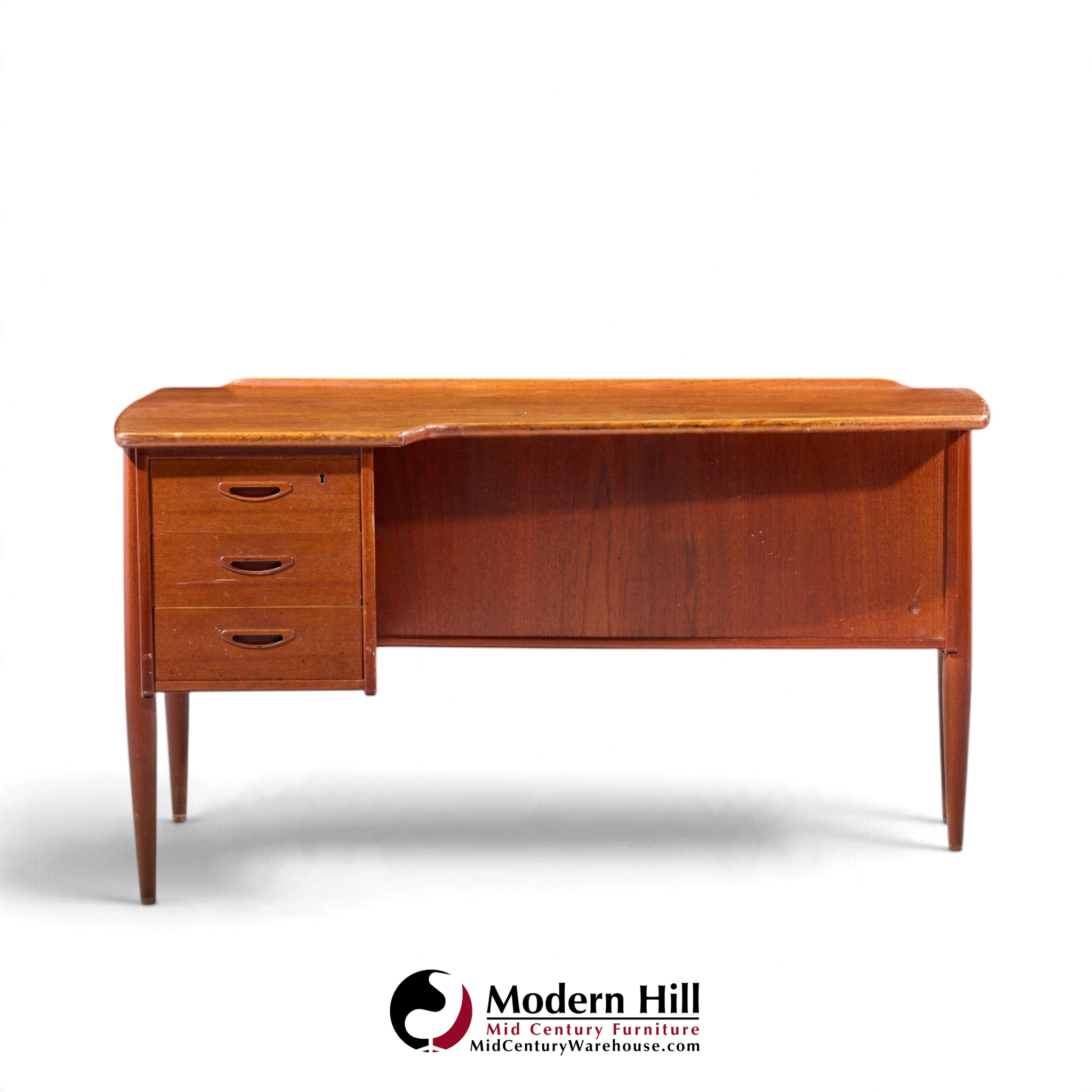 göran strand mid century swedish teak boomerang desk