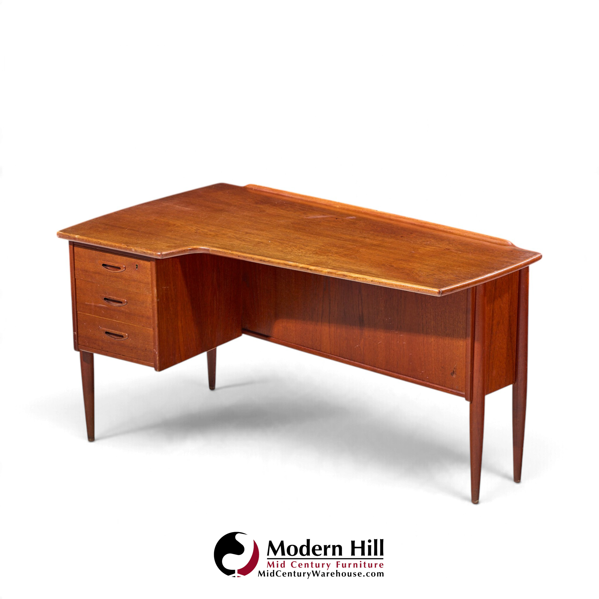 göran strand mid century swedish teak boomerang desk