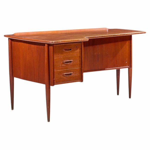 göran strand mid century swedish teak boomerang desk