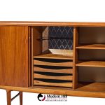gunni omann mid century danish teak high sliding door credenza
