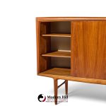 gunni omann mid century danish teak high sliding door credenza