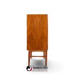gunni omann mid century danish teak high sliding door credenza