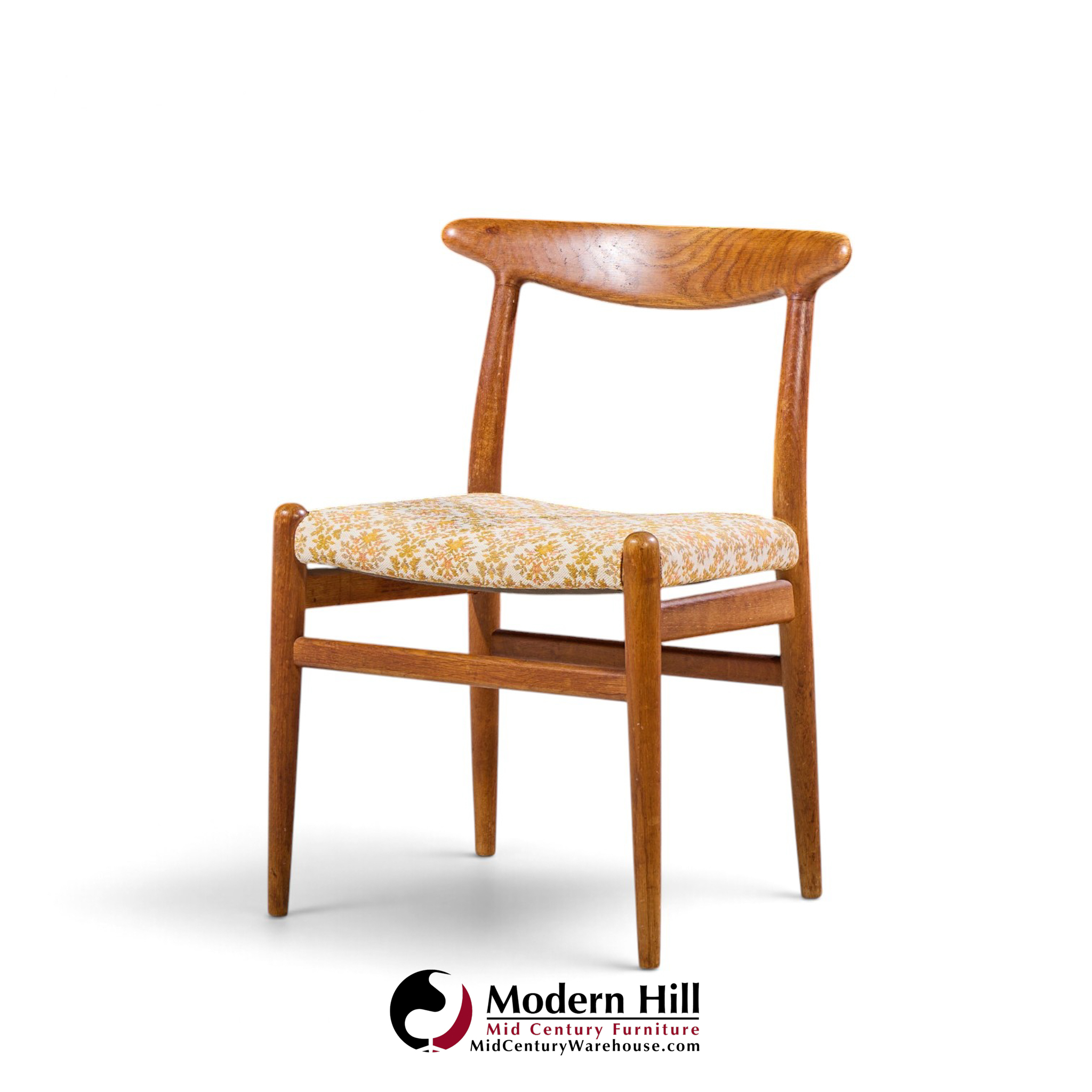 hans wegner for madsen mid century dining chairs - set of 6