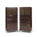 heywood wakefield contessa mid century armoires - pair