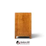 hickory manufacturing mid century walnut and brass campaign dresser