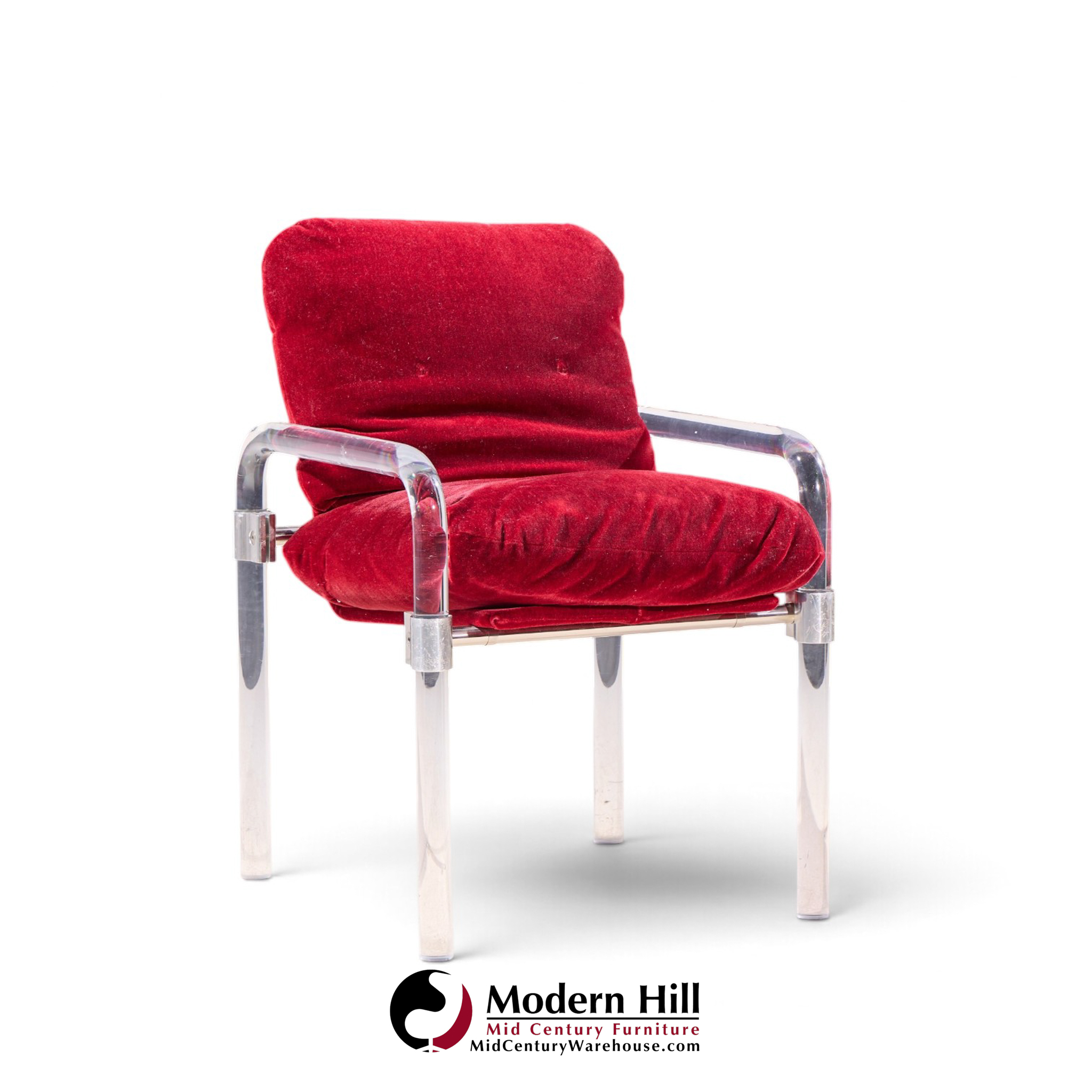 jeff messerschmidt pipeline series ii mid century lucite and aluminum dining chairs - set of 6