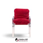 jeff messerschmidt pipeline series ii mid century lucite and aluminum dining chairs - set of 6