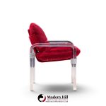 jeff messerschmidt pipeline series ii mid century lucite and aluminum dining chairs - set of 6