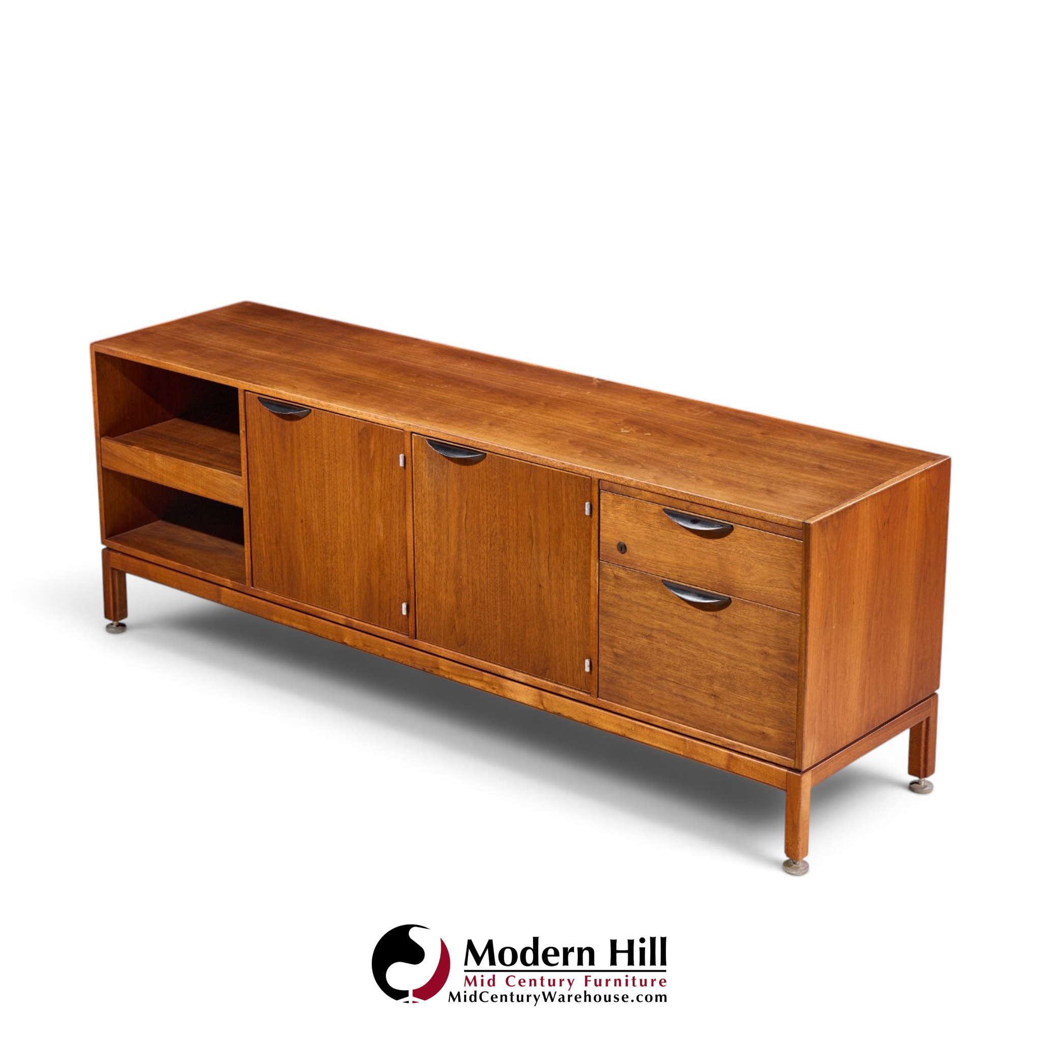 jens risom mid century walnut credenza