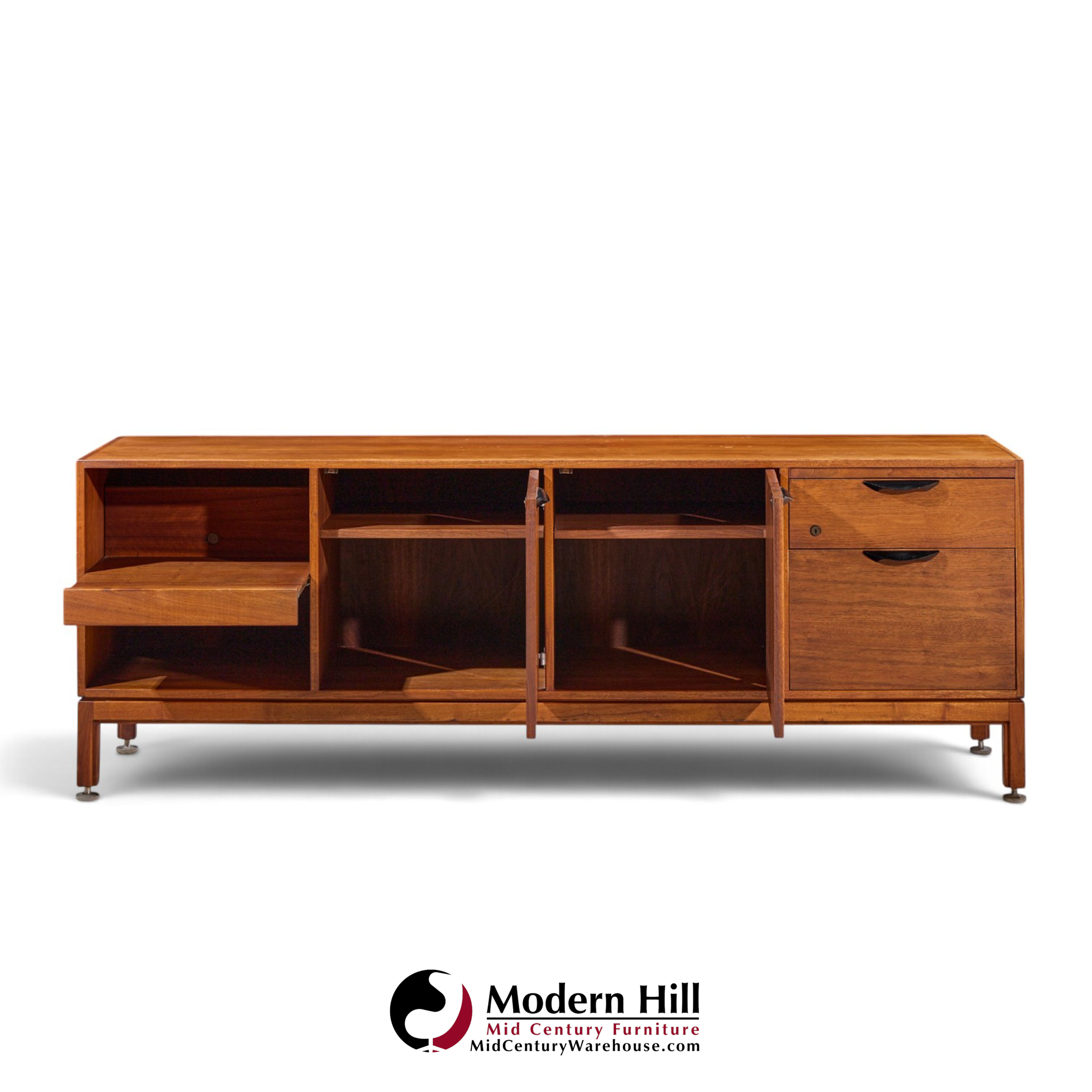 jens risom mid century walnut credenza