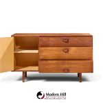 jens risom mid century walnut credenza