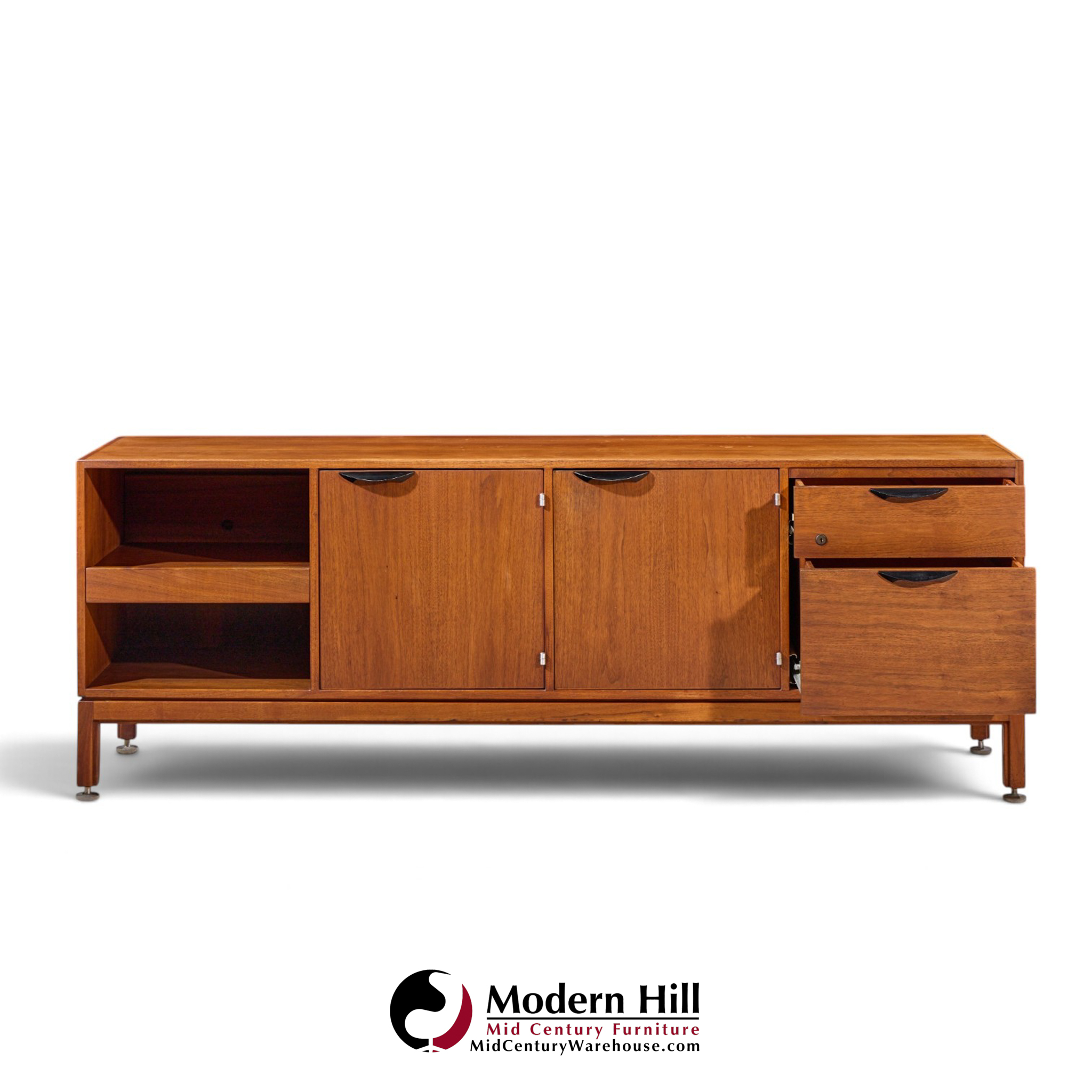 jens risom mid century walnut credenza