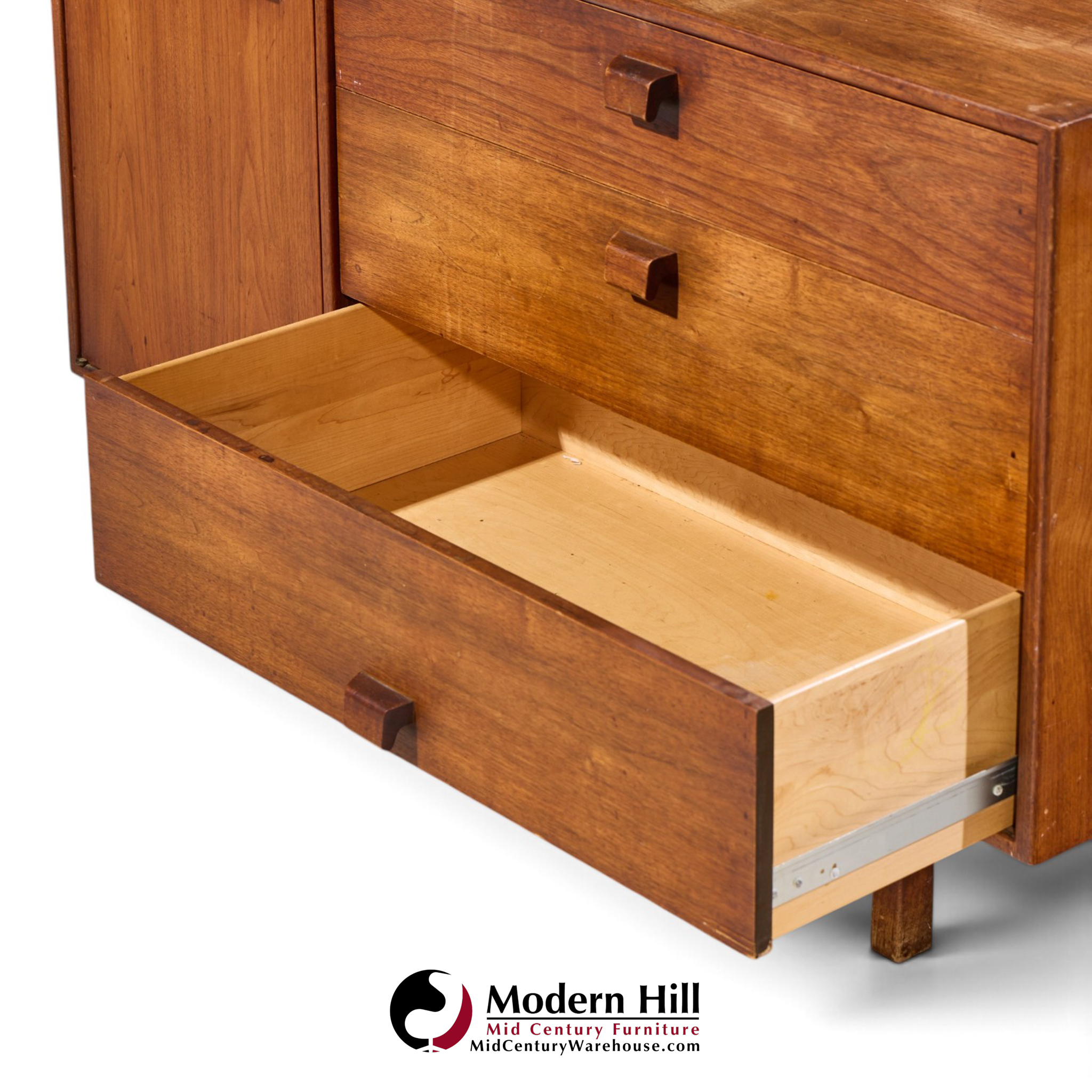 jens risom mid century walnut credenza