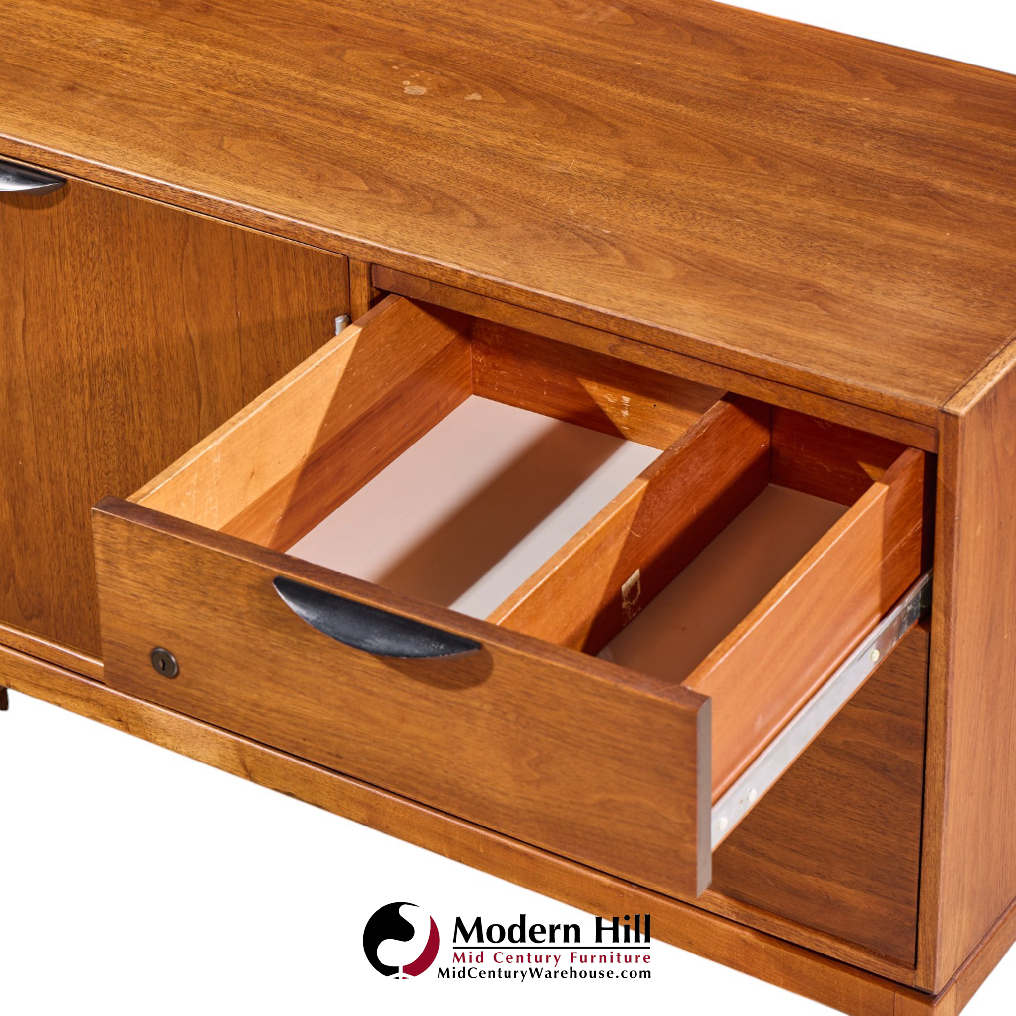 jens risom mid century walnut credenza
