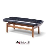 jens risom mid century walnut floating bench